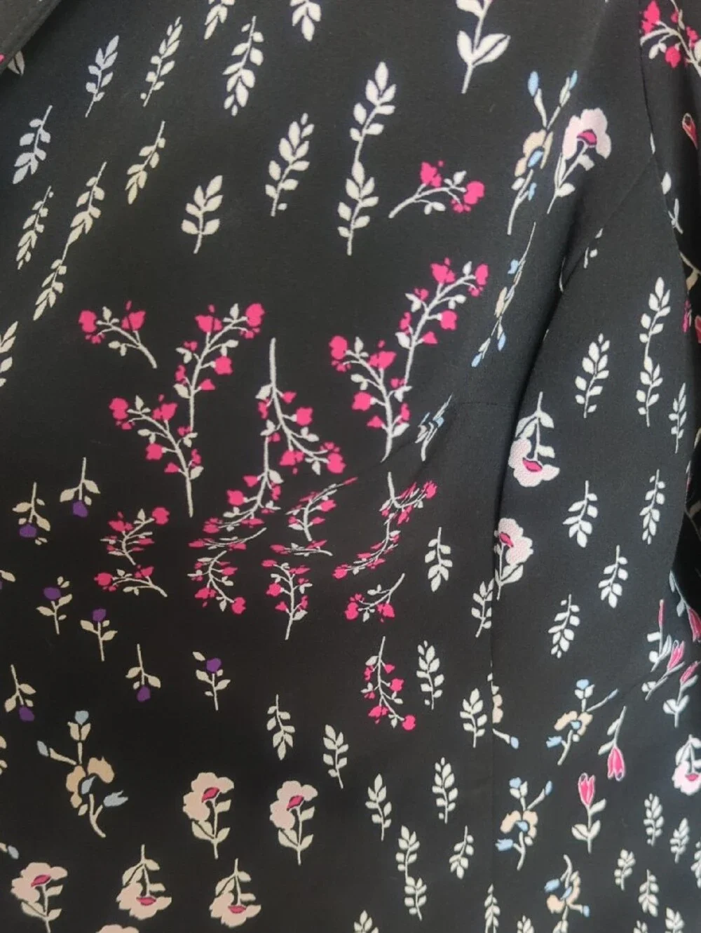 Lane Bryant Black Floral Open-Front Blazer Jacket